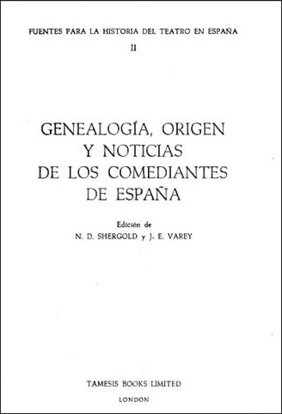 Genealogía, Origen y Noticias de los Comediantes de España