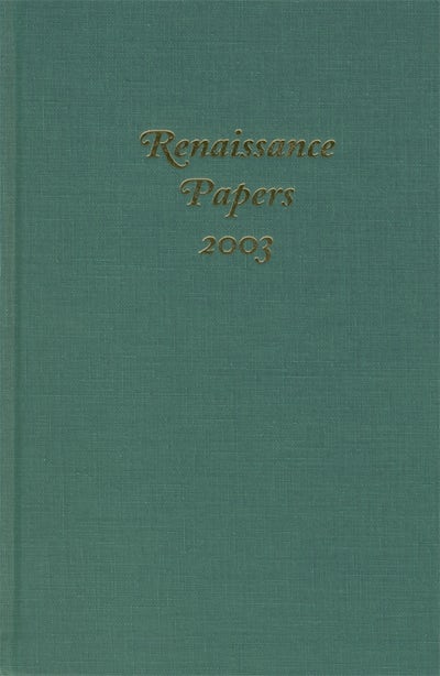 Renaissance Papers 2003